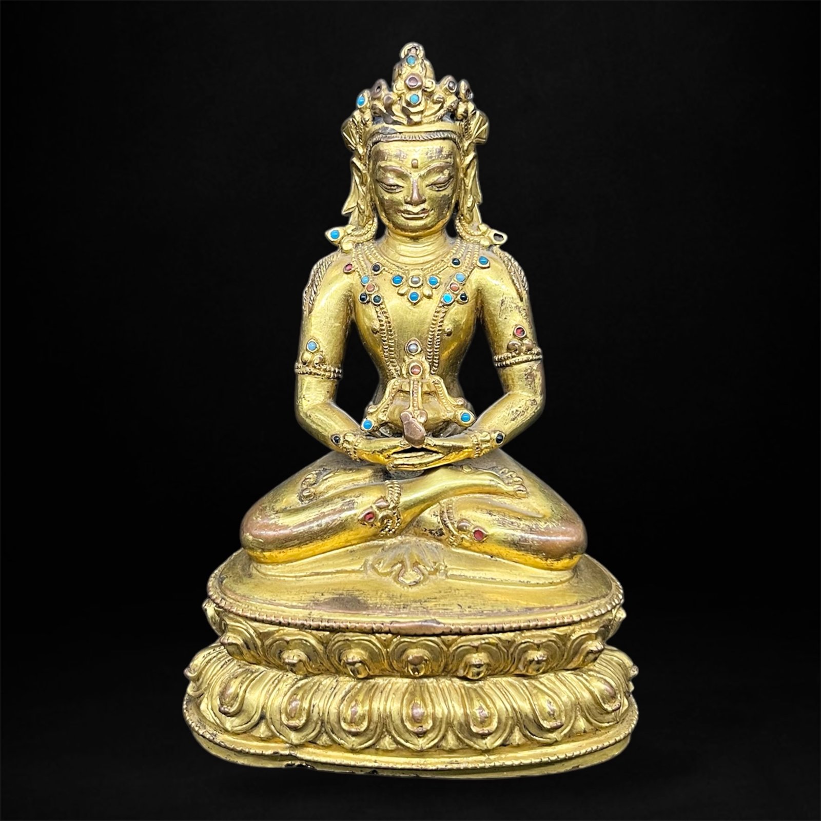 Fire-Gilt Bronze Statue of Amitayus